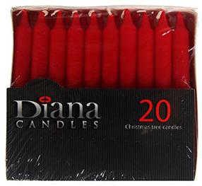 Svece Diana Candles, 20 gab., sarkana krās.