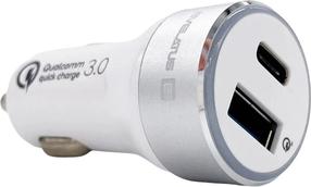 Automobilinis įkroviklis Evelatus QCC03 USB/USB-C, USB/USB-C, balta sp.