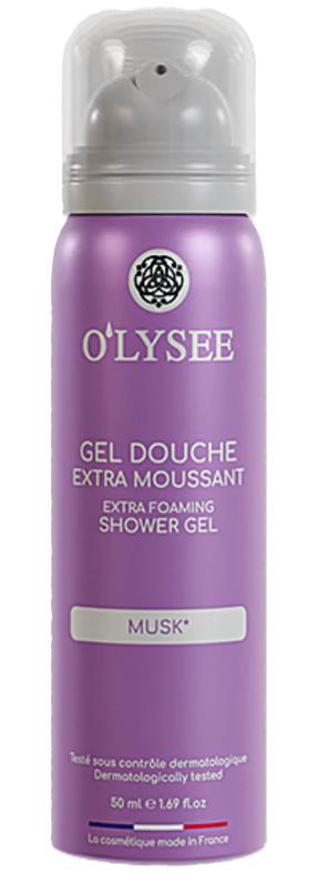 Ķermeņa mazgāšanās putas, želeja O'Lysee Musk, 50 ml