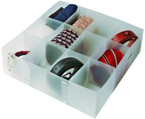 Organizatorius, daiktų saugojimo Ordinett Top Class, balta sp., 30.5 x 30.5 x 10 cm