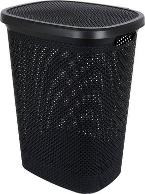 Skalbinių dėžė Bathroom Solutions, 60 l, juoda sp., 37 cm x 45 cm x 60 cm