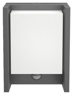 Sieninis lauko šviestuvas Philips Arbour, 6.5W, LED, IP44, pilka sp., 7.5 cm x 22.1 cm