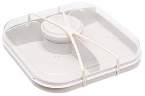 Konteiner toidu jaoks Branq Lido Baby, 1.3 l, 18.5 cm x 18.5 cm, läbipaistev v./valge v.