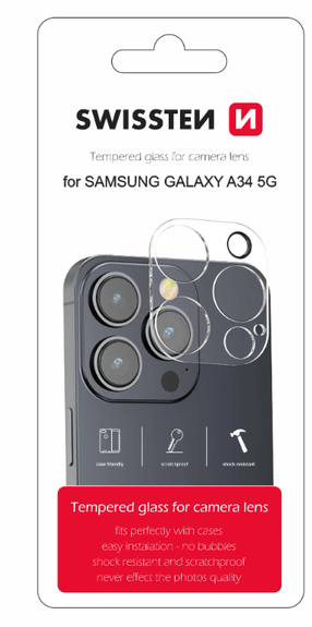 Kameros apsauginis stikliukas Swissten Samsung Galaxy A15/A15 5G, -, 6.5 "