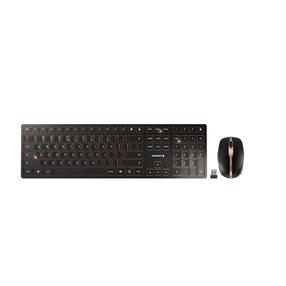Bezvadu tastatūras un peles komplekts CHERRY DW 9000, EN, melna krās.