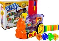 Žaidimas, lokomotyvas Lean Toys Domino, įvairių spalvų