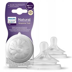 Пустышка для бутылочки Philips Avent Natural Response SCY963, 0 мес., прозрачный цв.