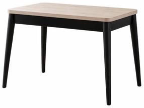 Valgomojo stalas išskleidžiamas Kalune Design Dolunay 1286, juoda sp./travertine sp., 60 - 100 cm x 120 cm x 75 cm