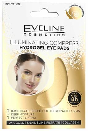 Средство для ухода за лицом, подушечки Eveline Illuminating Compress Hydrogel, 2 шт.