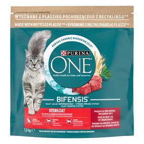 Сухой корм для кошек Purina One Sterilcat, говядина, 1.5 кг