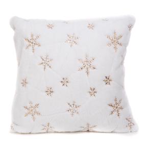 Kalėdinis dekoratyvinės pagalvėlės užvalkalas Homla Leto, aukso/balta, 45 cm x 45 cm