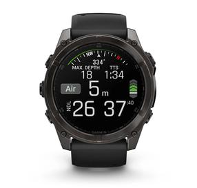 Viedais pulkstenis Garmin Fenix 8 51MM AMOLED 010-02905-21, melns krās.