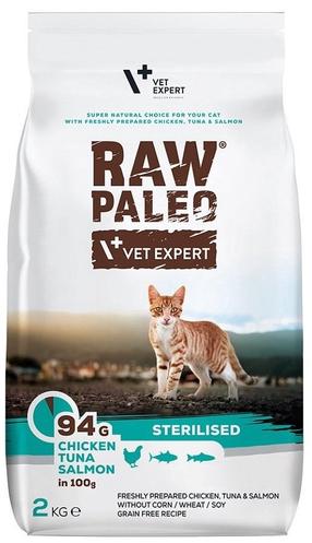 Sausā kaķu barība Vet Expert Sterilised, vistas gaļa/lasis/tunzivis, 2 kg
