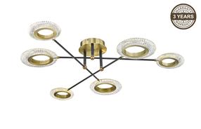 Lampa griesti Domoletti Crystal B2333-6, LED, 3000 °K, 6 x 8 W, zelta krās. / zelta krās.