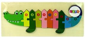 Puidust pusle Lean Toys Puzzle with numbers 10338, 30 cm x 13 cm, mitmevärviline