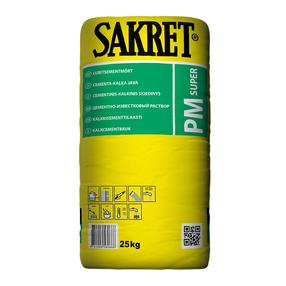 Cementinis tinko mišinys Sakret PM Super, išlyginamasis, pilka sp., 25 kg