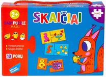 Edukacinė dėlionė Dream Makers Baby Puzzle Numbers, 13 cm, LT, įvairių spalvų, 20 vnt.
