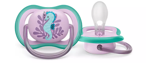 Соска Philips Avent Ultra Air Deco, 6+ мес., мятный (mint) цв./светло-фиолетовый цв.