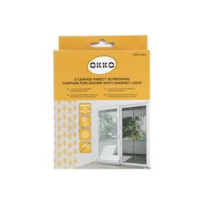 Магнитная дверная шторка против насекомых Okko, черный цв., 215 см x 95 см