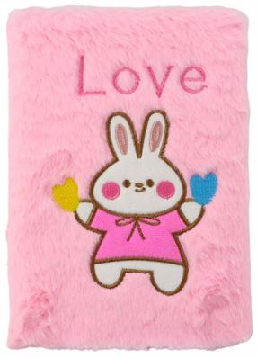 Märkmik Lean Toys Bunny Love, jooneline, 16 x 22 cm, roosa v.