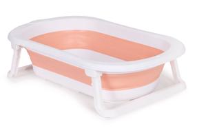 Складная детская ванночка EcoToys Travel HA-B27, белый цв./розовый цв., 81 см