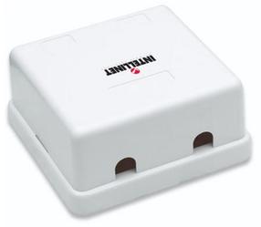 Аксессуары для сетевых продуктов Intellinet Surface Mount Box For Keystone Module 2-Outlet, белый цв.