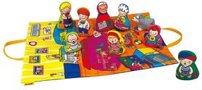 Mängumatt, koos tarvikutega K's Kids Take Along Family, 50 cm x 37 cm, 10 tk, mitmevärviline