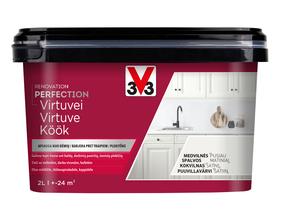Emaliniai dažai, baldams/dažytų paviršių defektams šalinti V33 Renovation Perfection Kitchen, satino, 2 l, medvilnės sp.