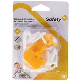 Kontaktligzdu aizsargi Safety 1st, balta krās./oranža krās., 12 gab.