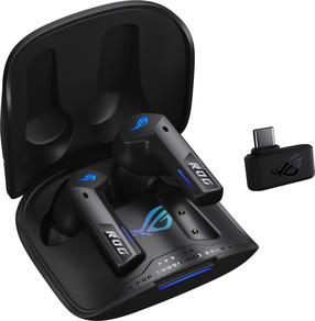 Bezvadu spēļu austiņas Asus ROG Cetra True Wireless SpeedNova, melna krās.