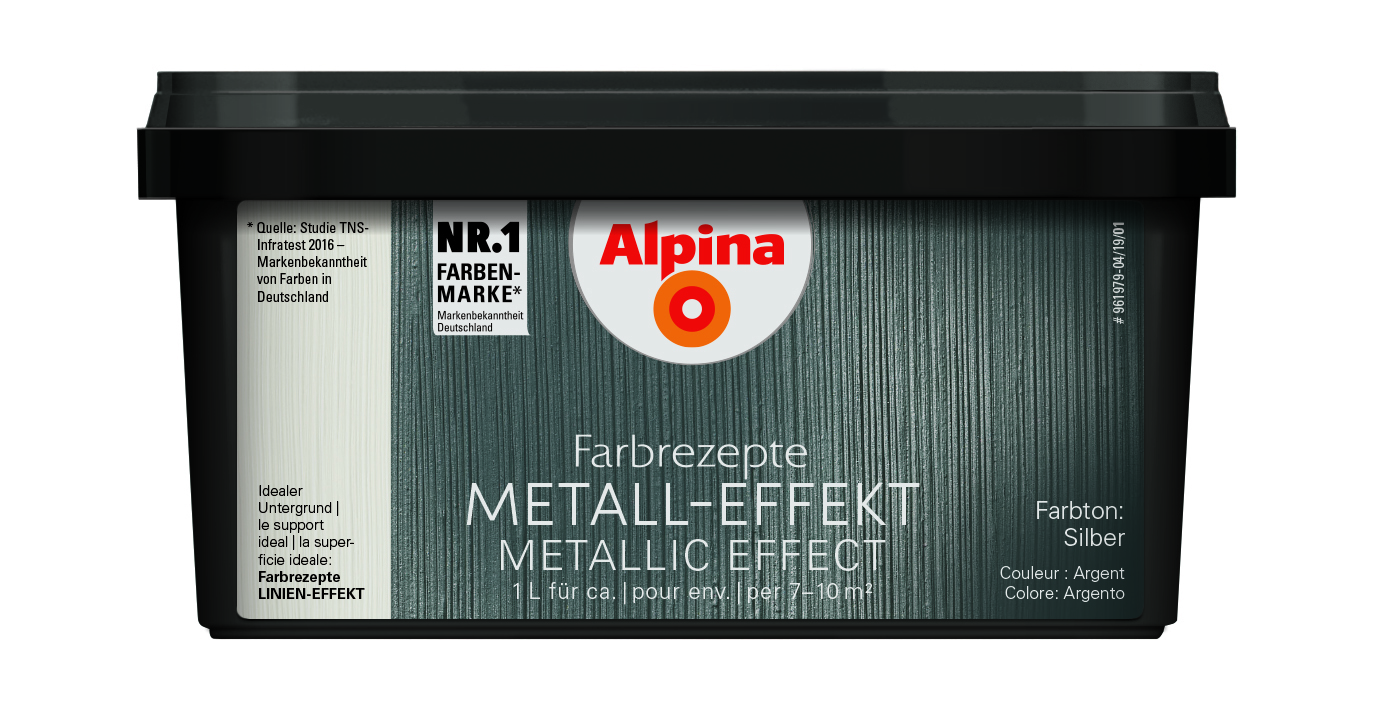 Eriotstarbeline värv, seinale Alpina, metal effect v., 1 l