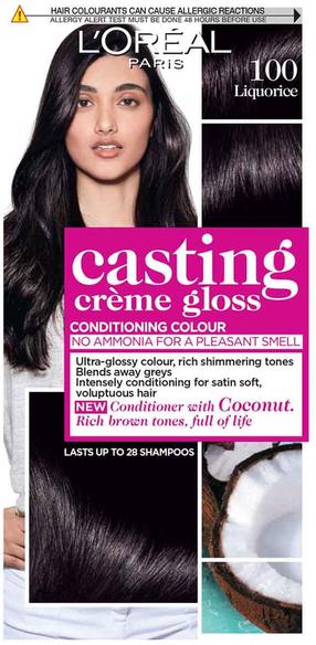Matu krāsa L’Oréal Paris Casting Creme Gloss, black liquorice krās., 100, 180 ml