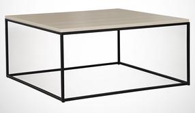 Kavos staliukas Kalune Design Poly, ąžuolo sp./šviesiai ruda sp., 75 cm x 75 cm x 43 cm
