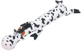 Žaislas šuniui, pliušinis Karlie Funny Cow 522722, 55 cm, balta sp./juoda sp.