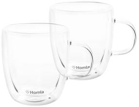 Dvigubo stiklo puodelių rinkinys Homla Cembra Basic, skaidri sp., 0.42 l