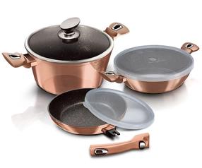 Набор кастрюль и сковородок, c аксессуарами Berlinger Haus Rose Gold Edition BH-7051