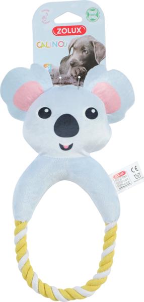 Žaislas šuniui, pliušinis Zolux Koala Calinou, 28 cm, geltona sp./žydra sp.