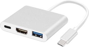 Laidas Maclean MCTV-840 USB-C to HDMI / USB 3.0 / USB-C USB-C, USB-C / HDMI / USB 3.0, 0.1 m, balta