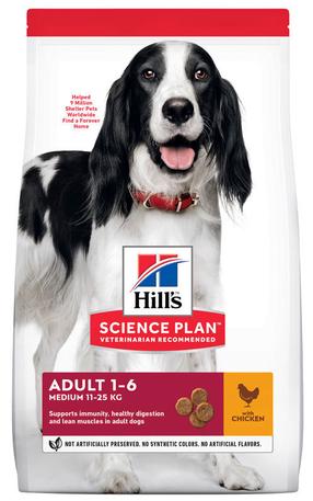 Сухой корм для собак Hill's Science Plan Canine Adult Medium, курица, 14 кг