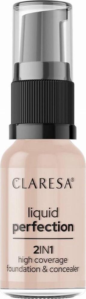 Šķidrā grima bāze, korektors Claresa Liquid Perfection, cool medium krās., 103, 18 g