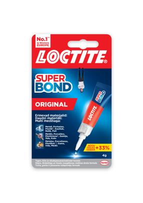 Liim kontakt Loctite Super Bond Original, 0.004 kg, läbipaistev v.