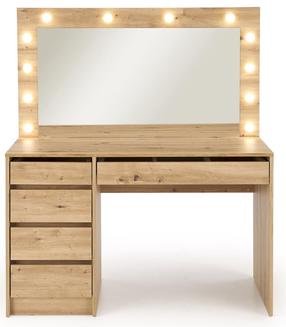 Kosmetinis staliukas Hollywood, artisan oak sp., 140 cm x 55 cm x 120 cm