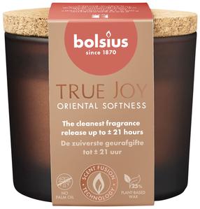 Свеча, ароматическая Bolsius TRUE JOY Oriental Softness, 21 час, коричневый цв.
