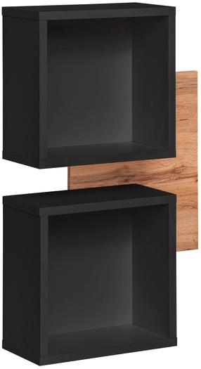 Sieninė lentyna ASM Easy 04, ruda sp./juoda sp., 90 cm x 60 cm x 22 cm
