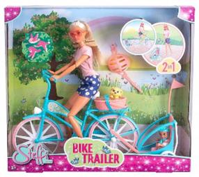 Кукла с аксессуарами Simba Steffi Love Bike Trailer, 29 см, многоцветный