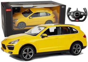  Rc automobilis Rastar Porsche Cayenne, geltona sp.