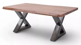 Kavos staliukas MC Akcent Cartagena, riešuto sp./tamsiai pilka sp., 110 cm x 70 cm x 45 cm