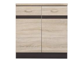 Apatinė virtuvinė spintelė Junona Line, sonoma ąžuolo sp./wenge sp., 47 cm x 80 cm x 85.7 cm