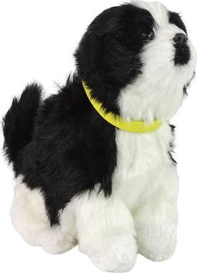 Игрушечное животное Lean Toys Dog Border Collie 12698, 19 см, белый цв./черный цв.