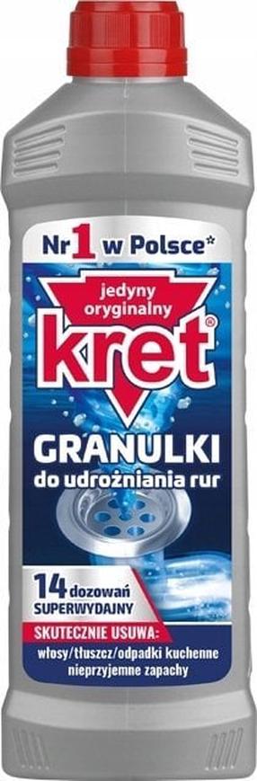 Cредство для чистки канализационных труб Kret Granules, 0.5 л